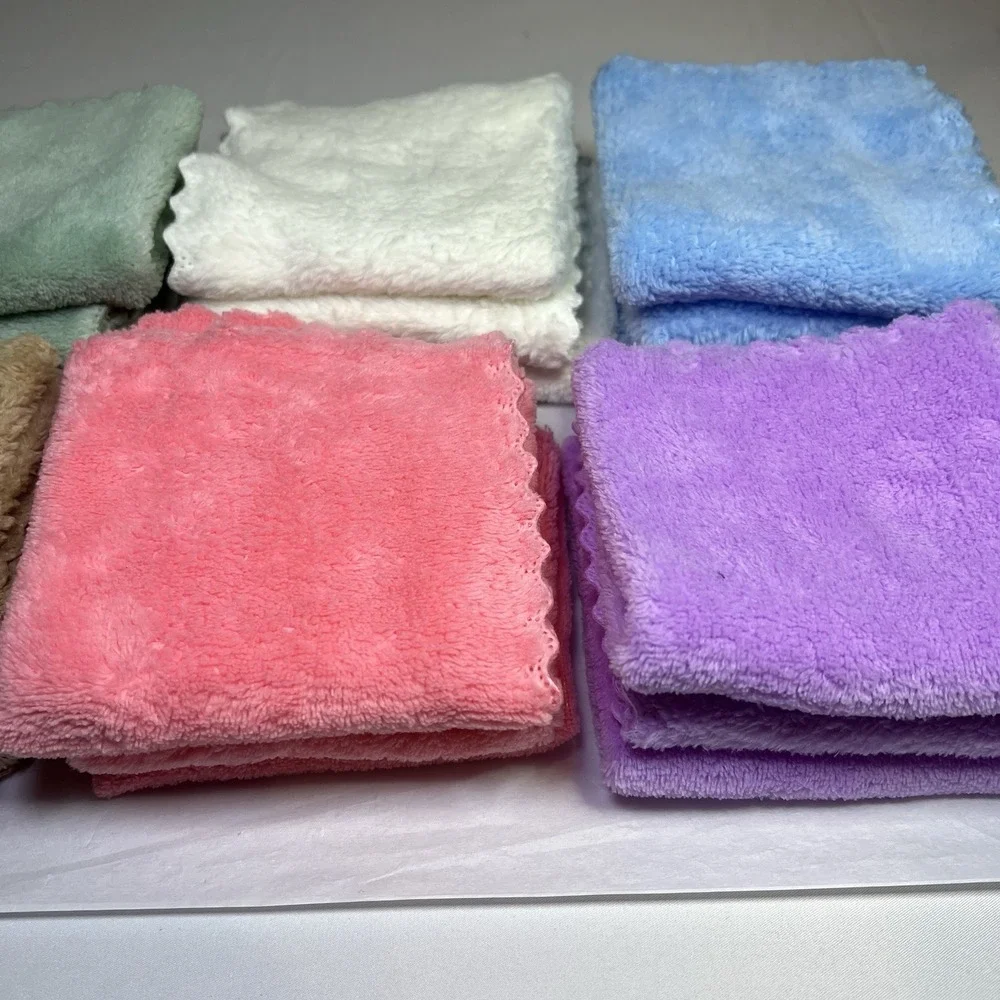 Set of 18 Poly Microfiber Face Makeup Cleaning‎ Cloths Wipes Towels 10x10 Spa